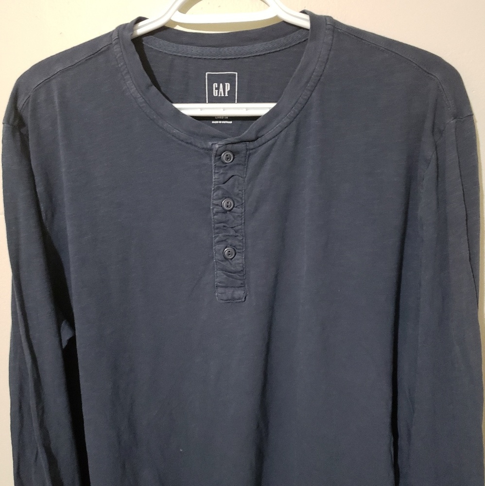 Gap long sleeve blue button shirt - Picture 4 of 6